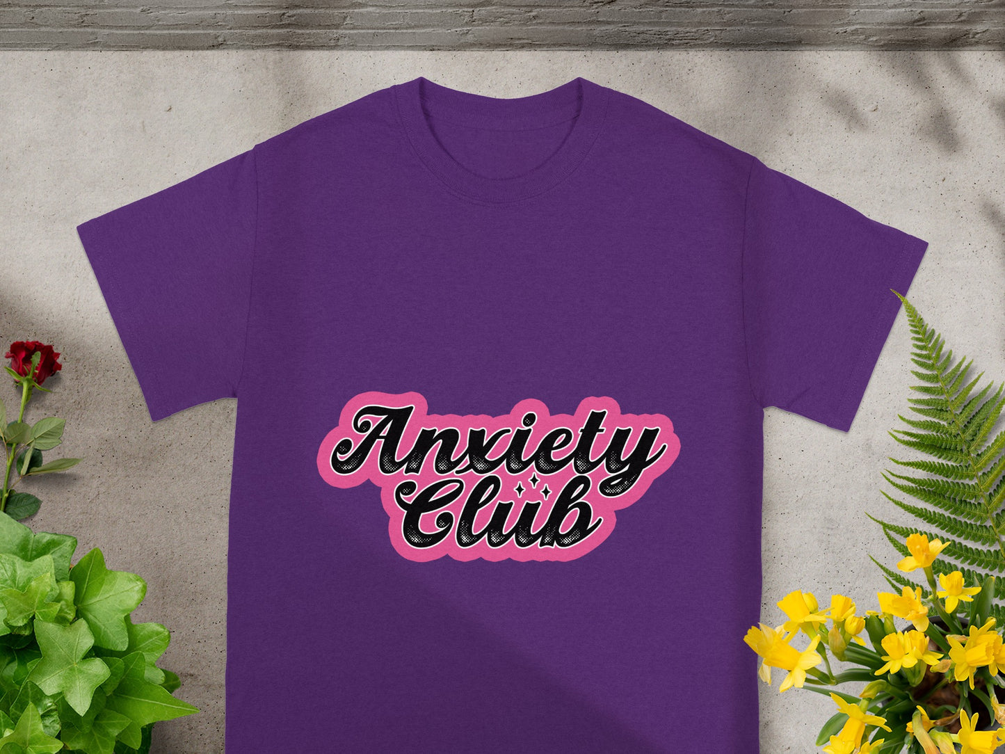 Anxiety Club Graphic Tee for Mental Health Awareness