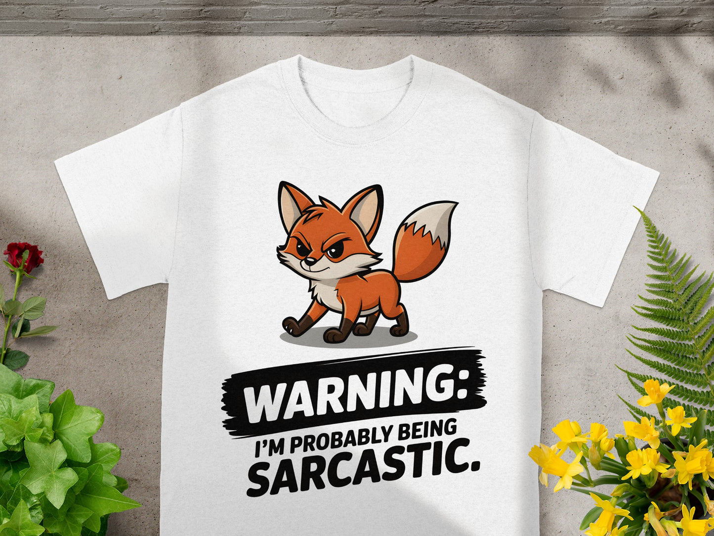 Warning I'm Probably Being Sarcastic Fox Shirt
