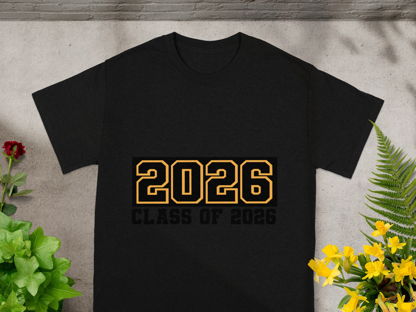 Class of 2026 Black Graphic T-Shirt for Students