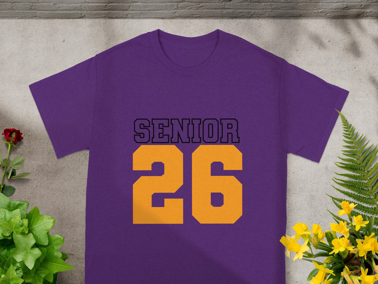 Senior 26 Purple Graphic Tee Graduation Shirt