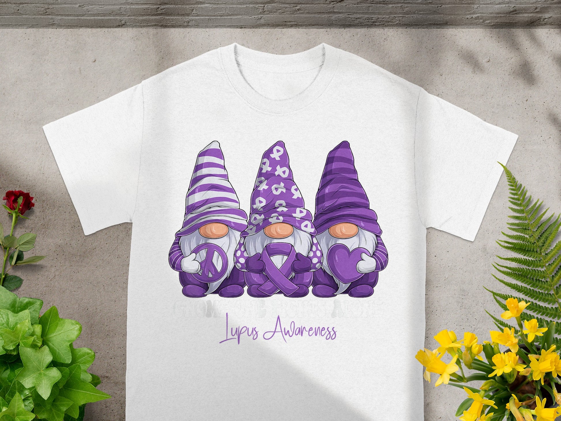 Lupus Awareness Gnomes Cute Design T-Shirt