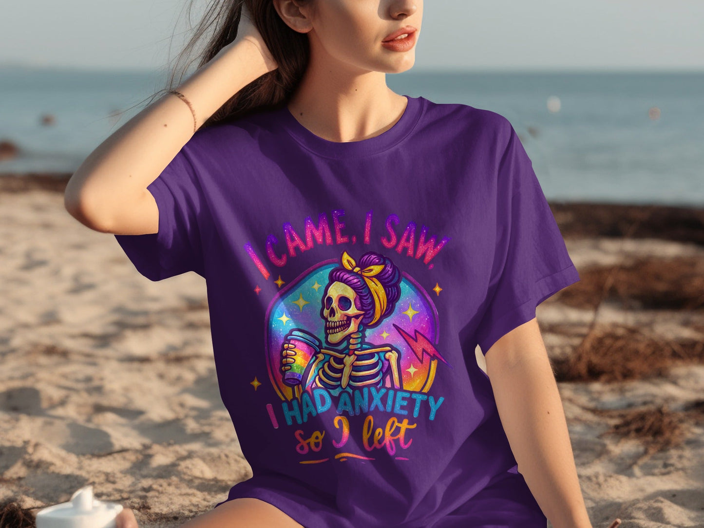 I Came I Saw I Had Anxiety So I Left Graphic T-Shirt