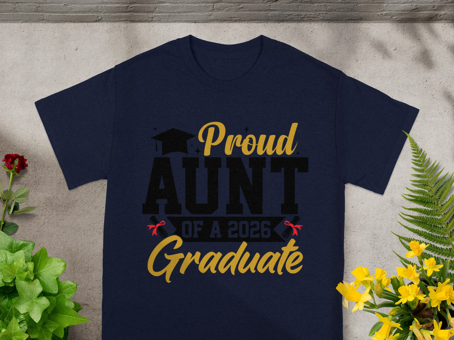 Proud Aunt of a 2026 Graduate T-shirt for Family