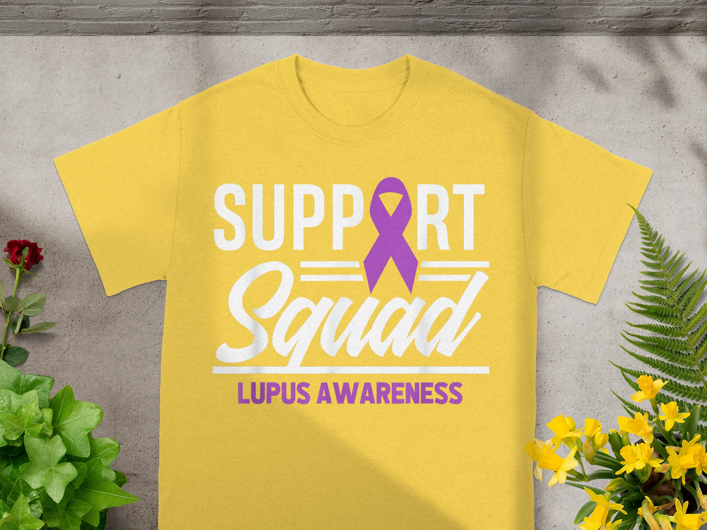 Support Squad Lupus Awareness Yellow T-shirt