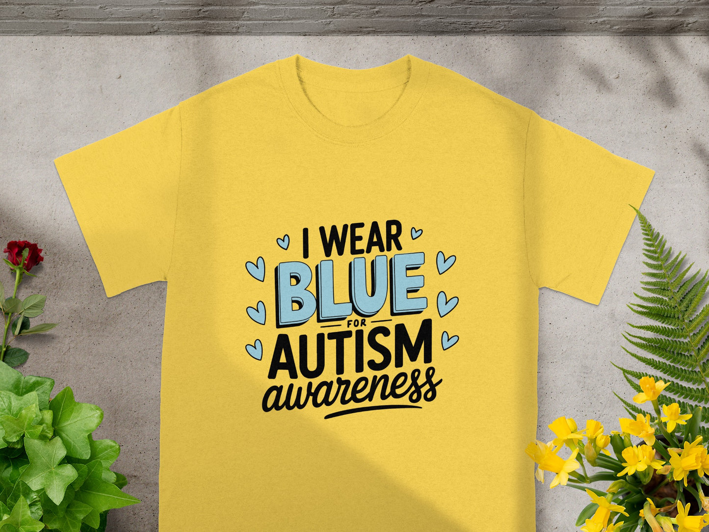 I Wear Blue for Autism Awareness Graphic T-Shirt