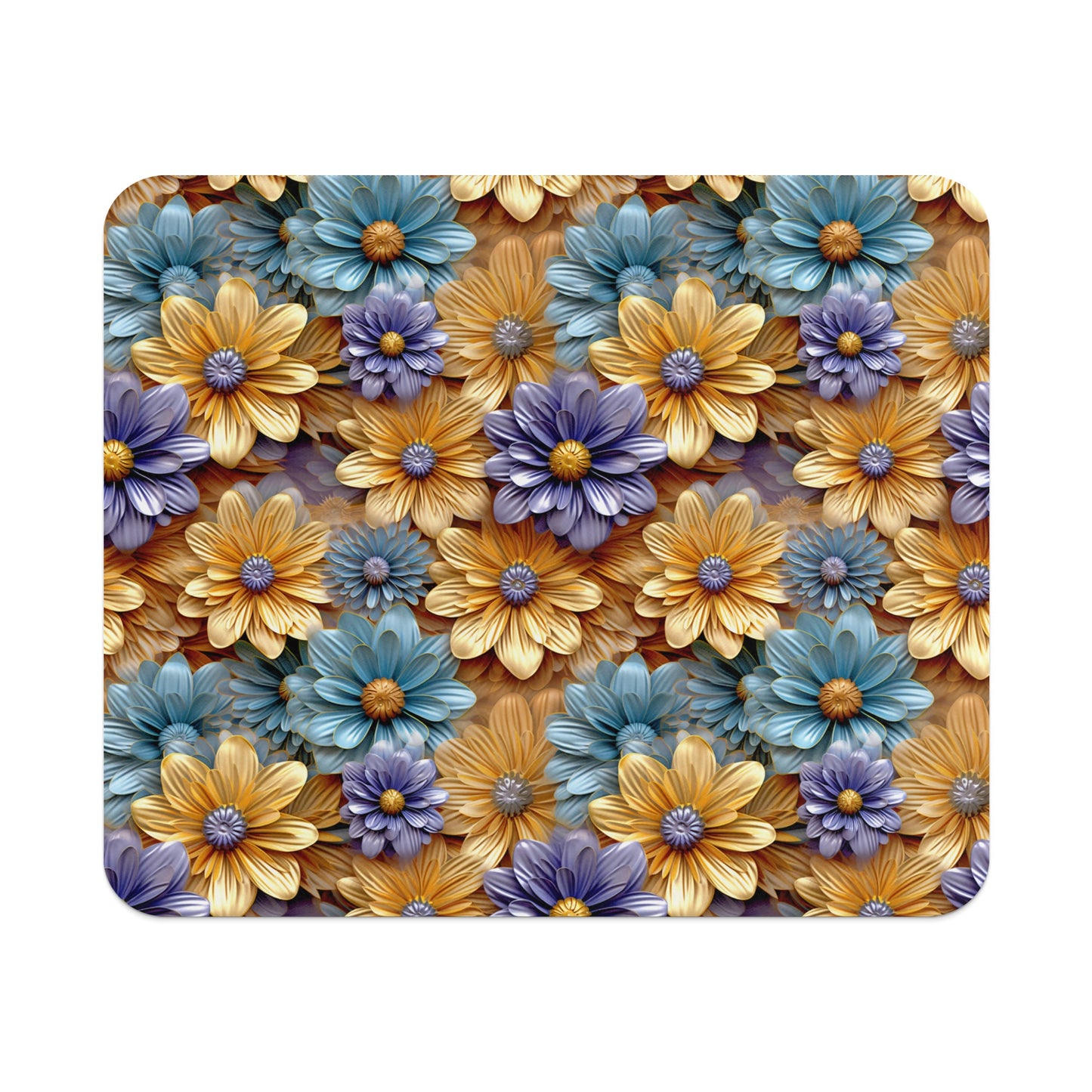 Vibrant Floral Pattern Mouse Pad Ideal for Workspaces