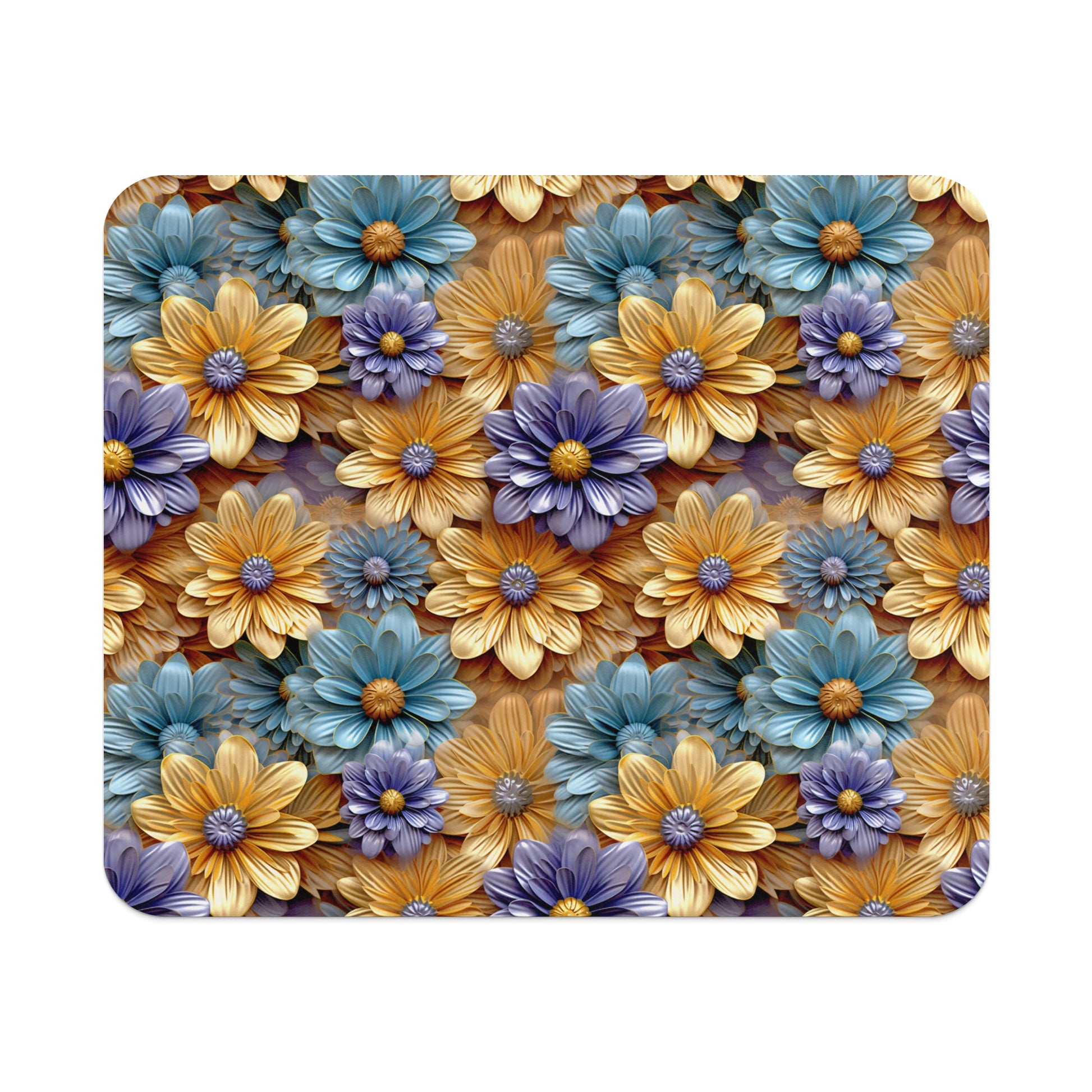 Vibrant Floral Pattern Mouse Pad Ideal for Workspaces