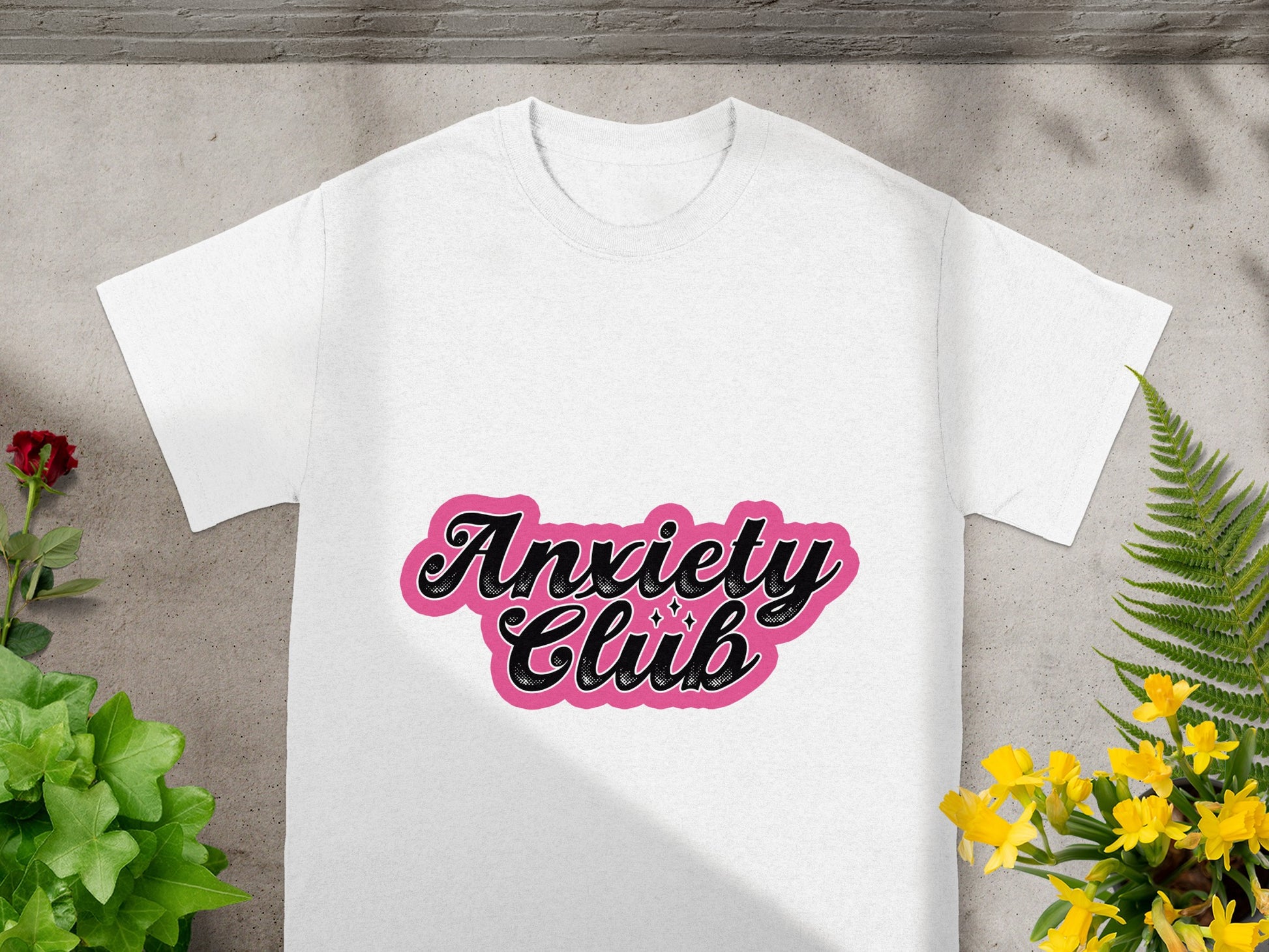 Anxiety Club Graphic Tee for Casual Wear Shirt