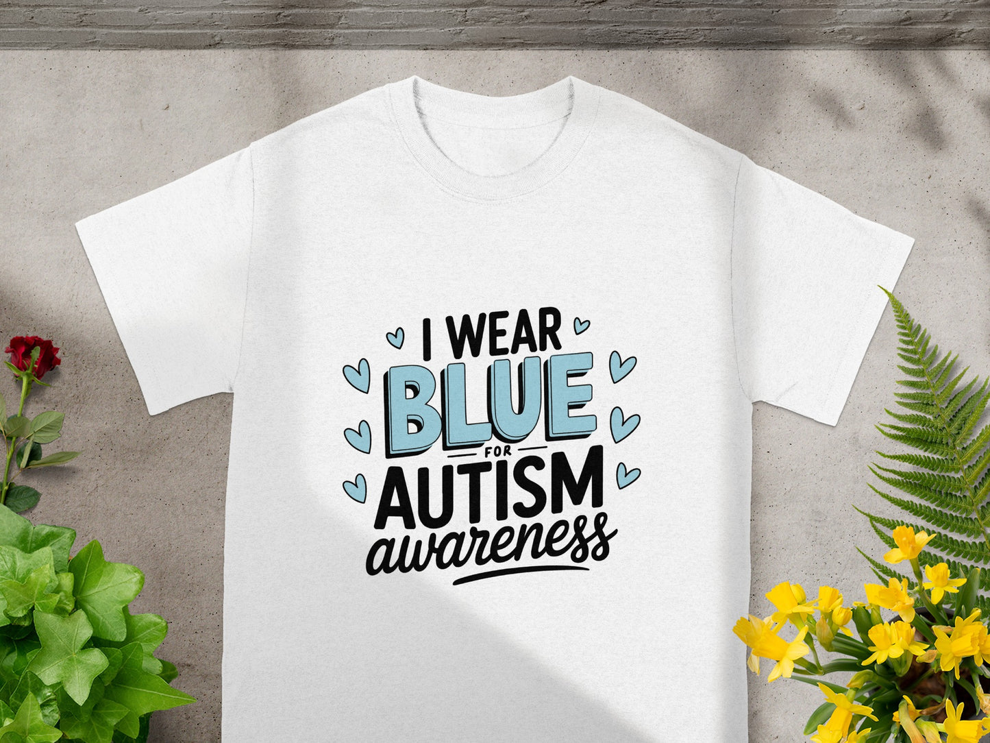 I Wear Blue for Autism Awareness Graphic T-shirt