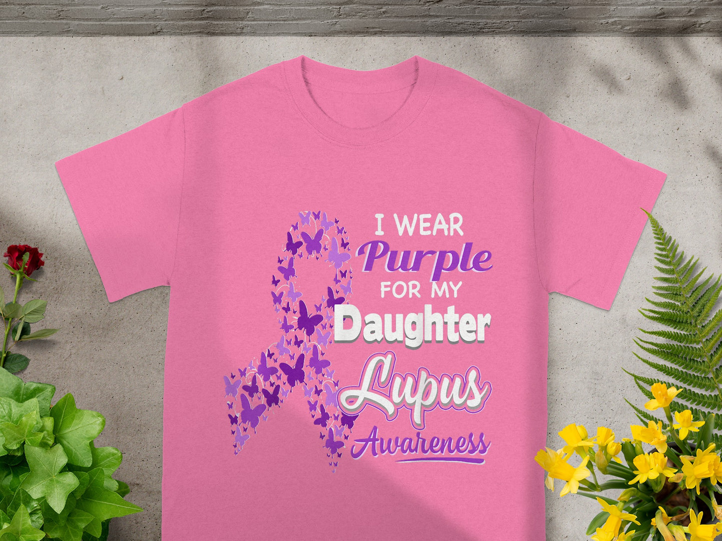 I Wear Purple For My Daughter Lupus Awareness Shirt