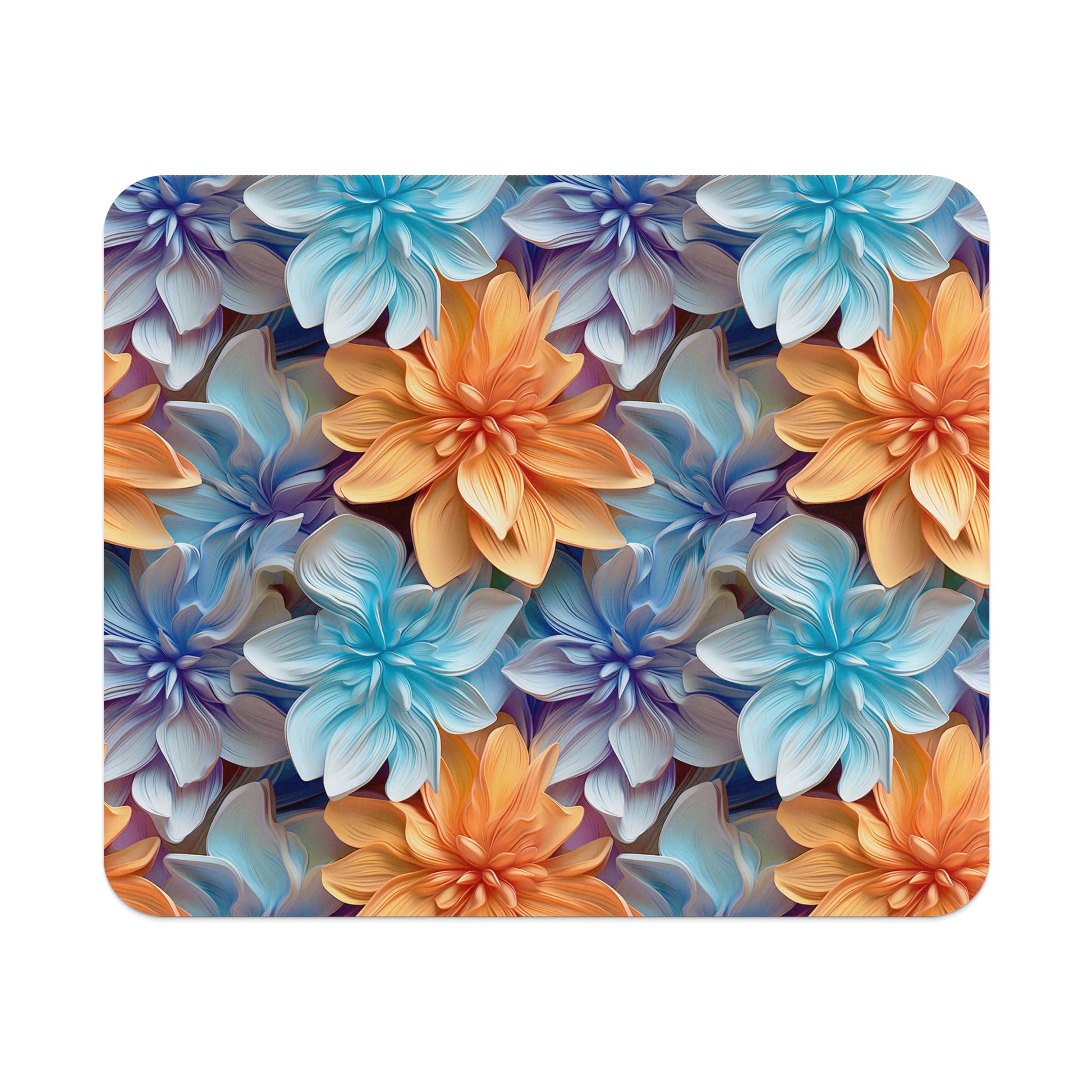 Colorful Floral Pattern Design Mouse Pad