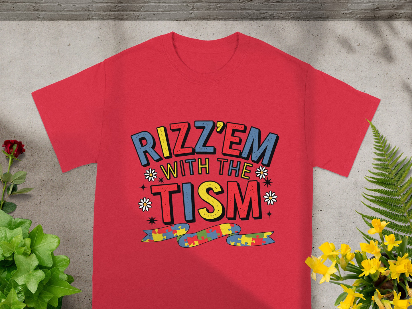 Fun 'Rizz'em With The Tism' Graphic T-shirt