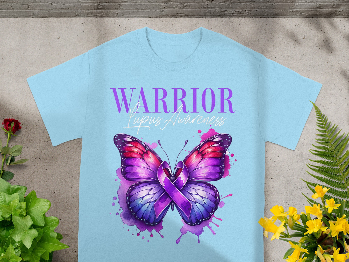 Warrior Lupus Awareness Butterfly Design Shirt
