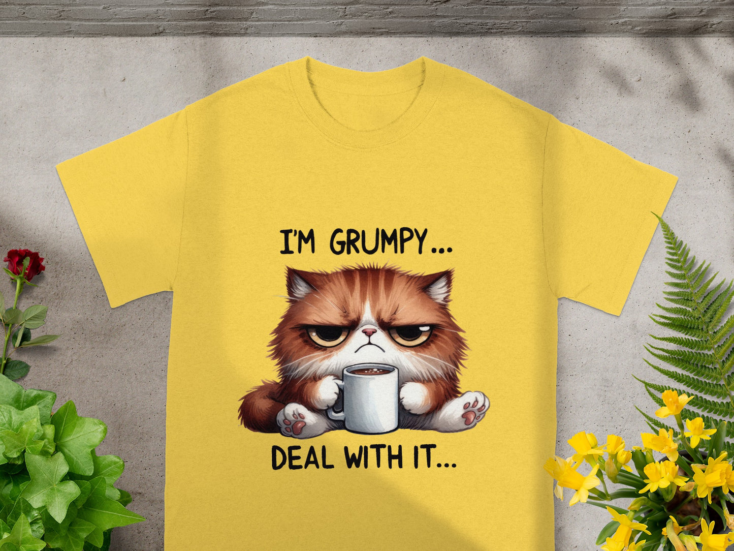 I'm Grumpy Deal With It Cat T-Shirt