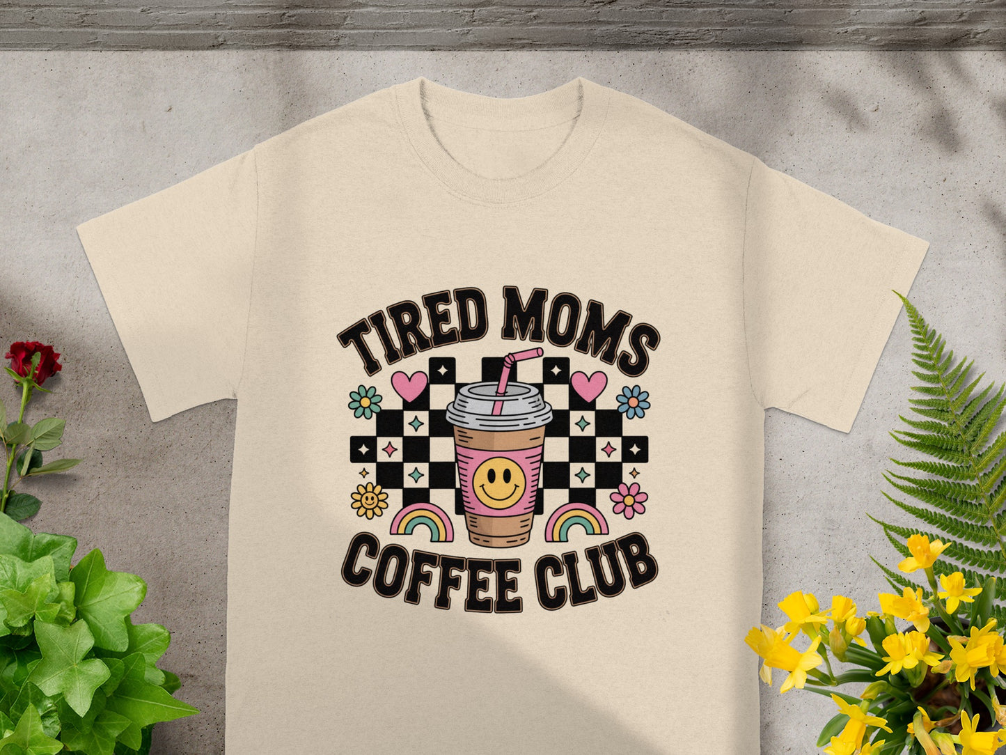 Tired Moms Coffee Club Graphic T-Shirt