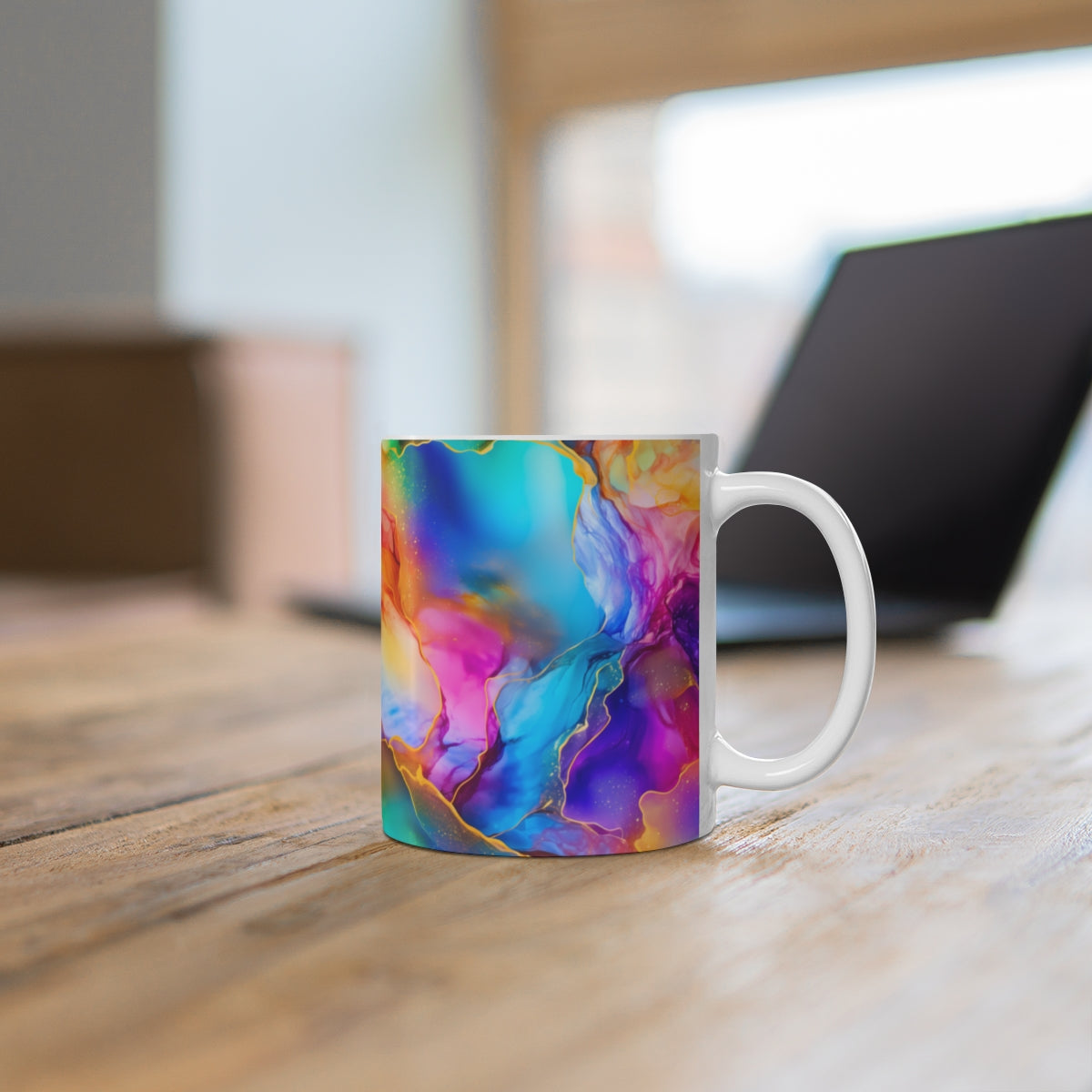 Vibrant Abstract Multicolor Design Coffee Mug Product