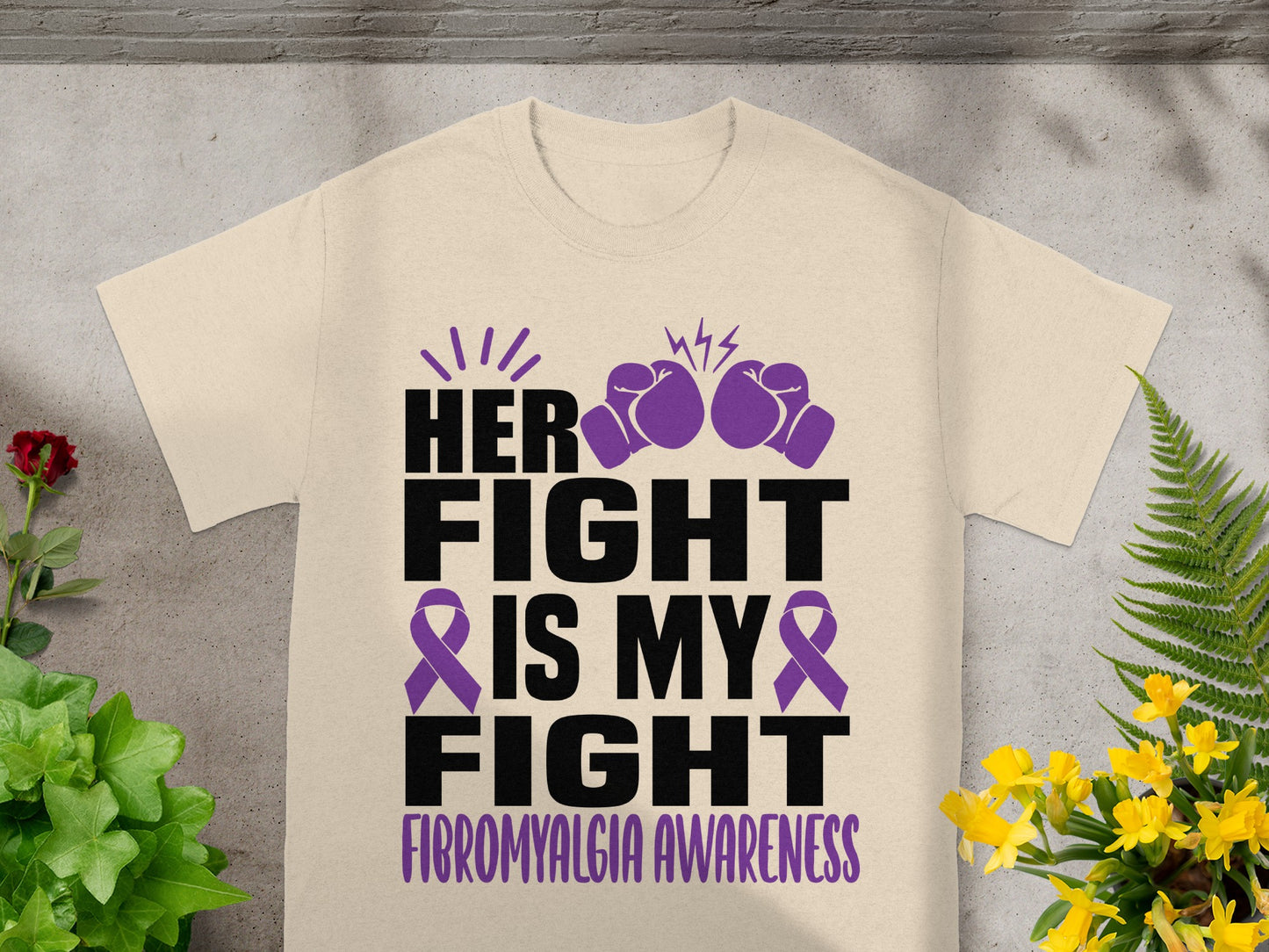 Her Fight is My Fight Fibromyalgia Awareness Shirt