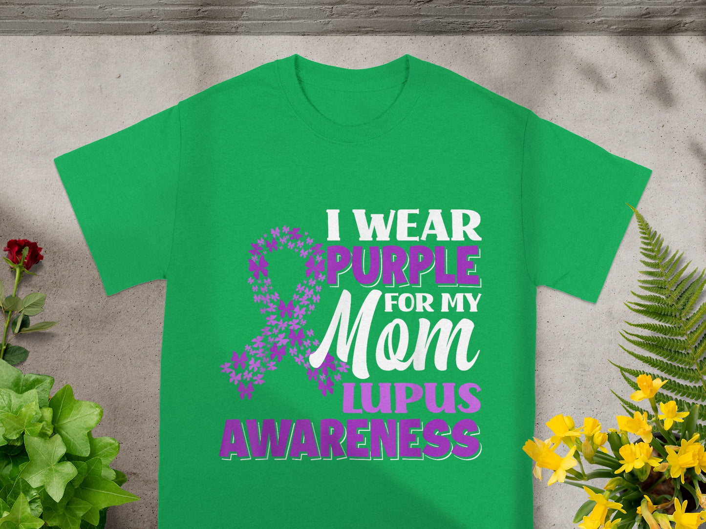 I Wear Purple For My Mom Lupus Awareness Shirt