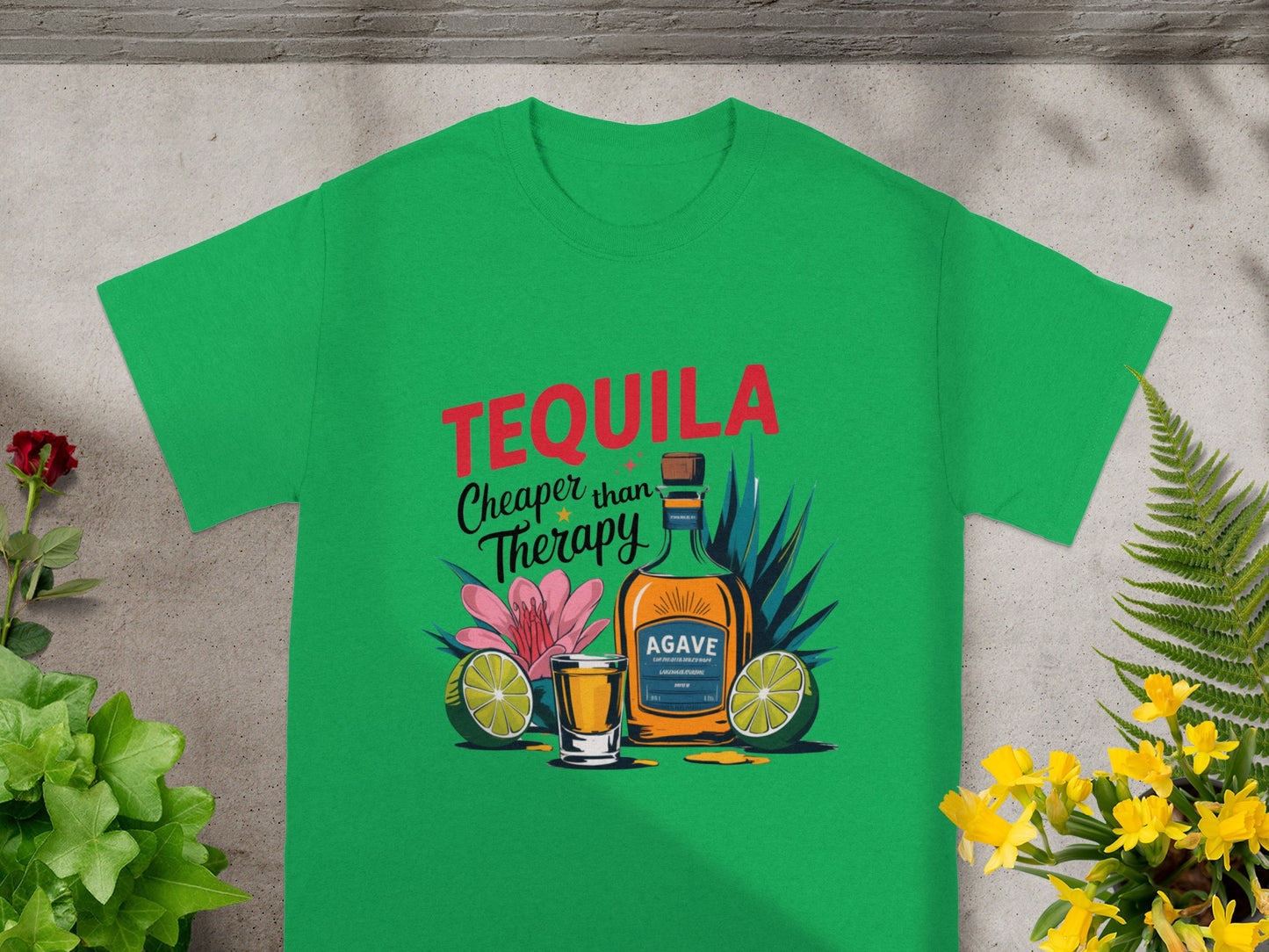 Tequila Cheaper Than Therapy Graphic Tee Shirt