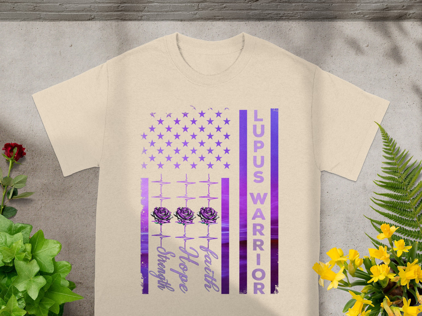 Lupus Warrior Faith Hope Strength Awareness T-Shirt
