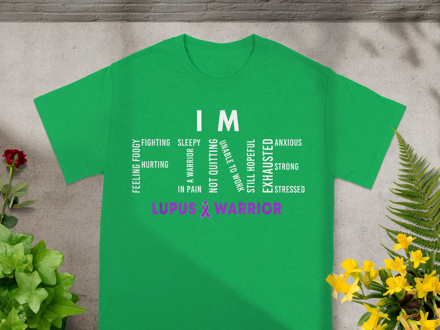 I AM Lupus Warrior Awareness Green T-shirt