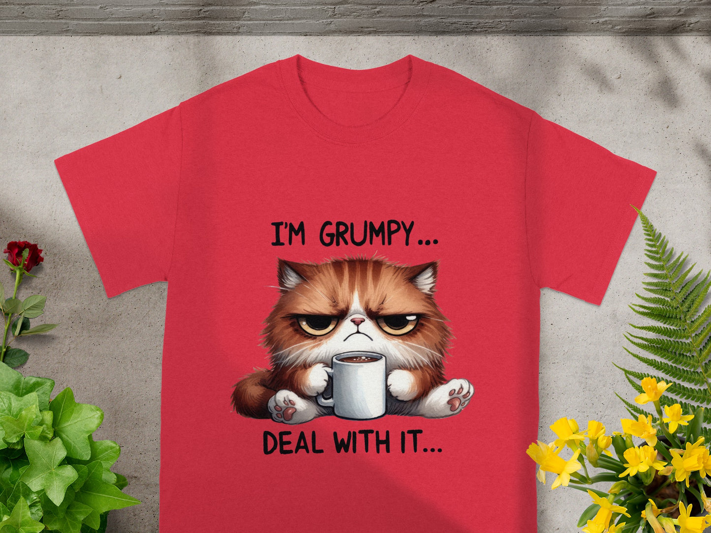 I'm Grumpy Deal With It Cat Graphic T-shirt