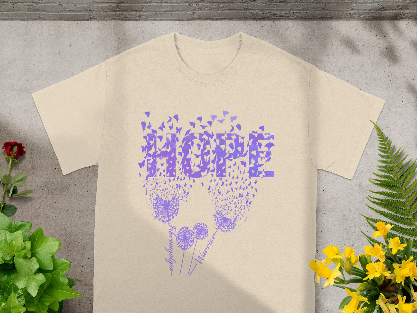 Inspirational HOPE Graphic T-Shirt with Dandelion Design