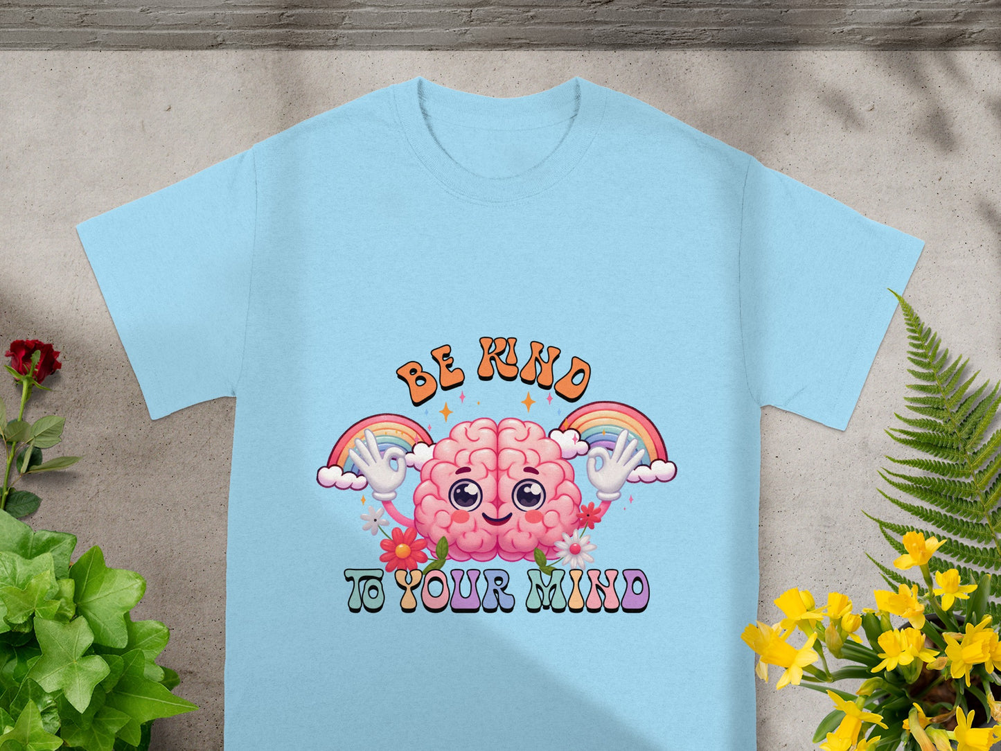 Be Kind to Your Mind Cute Brain T-shirt