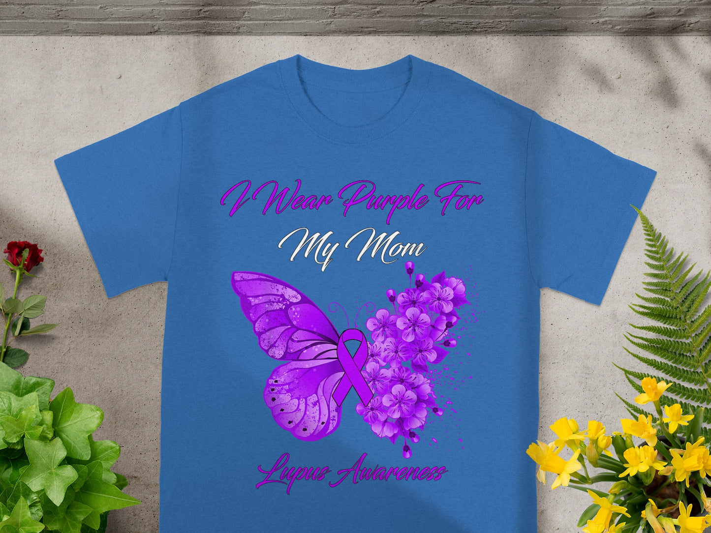 I Wear Purple For My Mom Lupus Awareness Shirt
