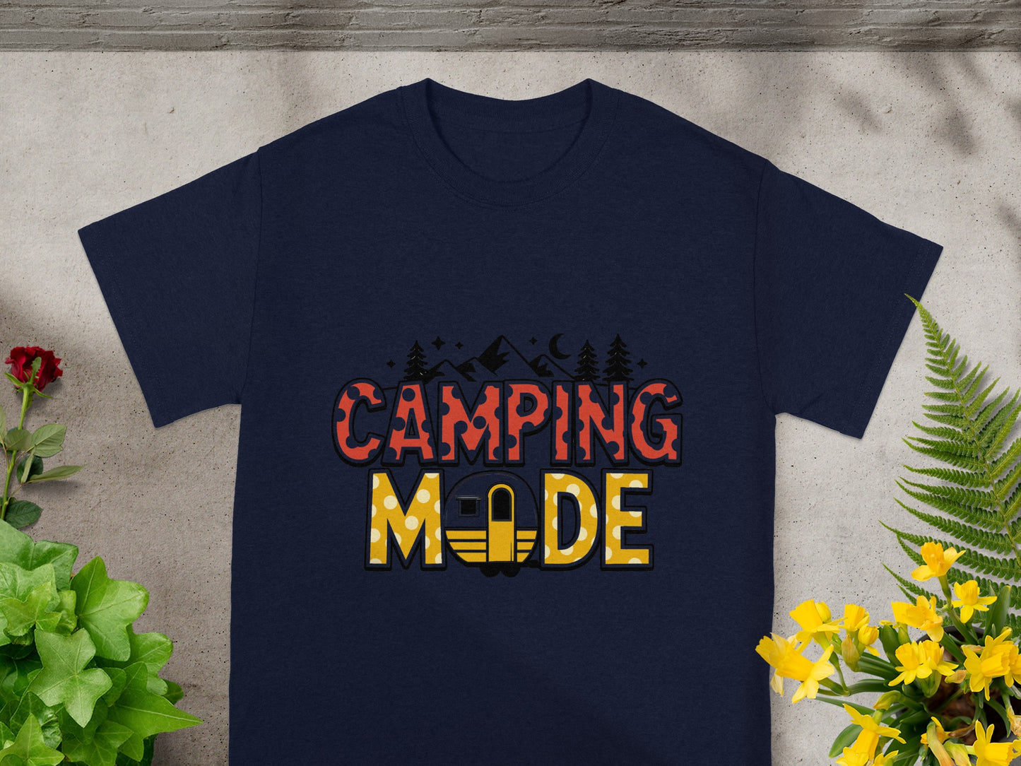 Camping Mode Graphic Tee for Outdoor Enthusiasts