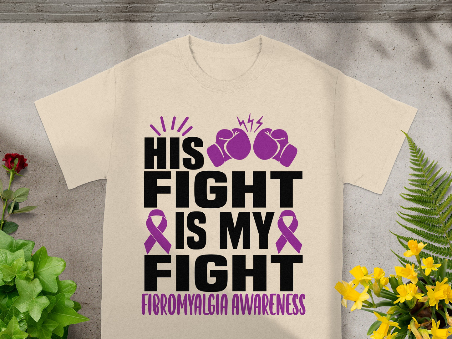 His Fight Is My Fight Fibromyalgia Awareness Shirt