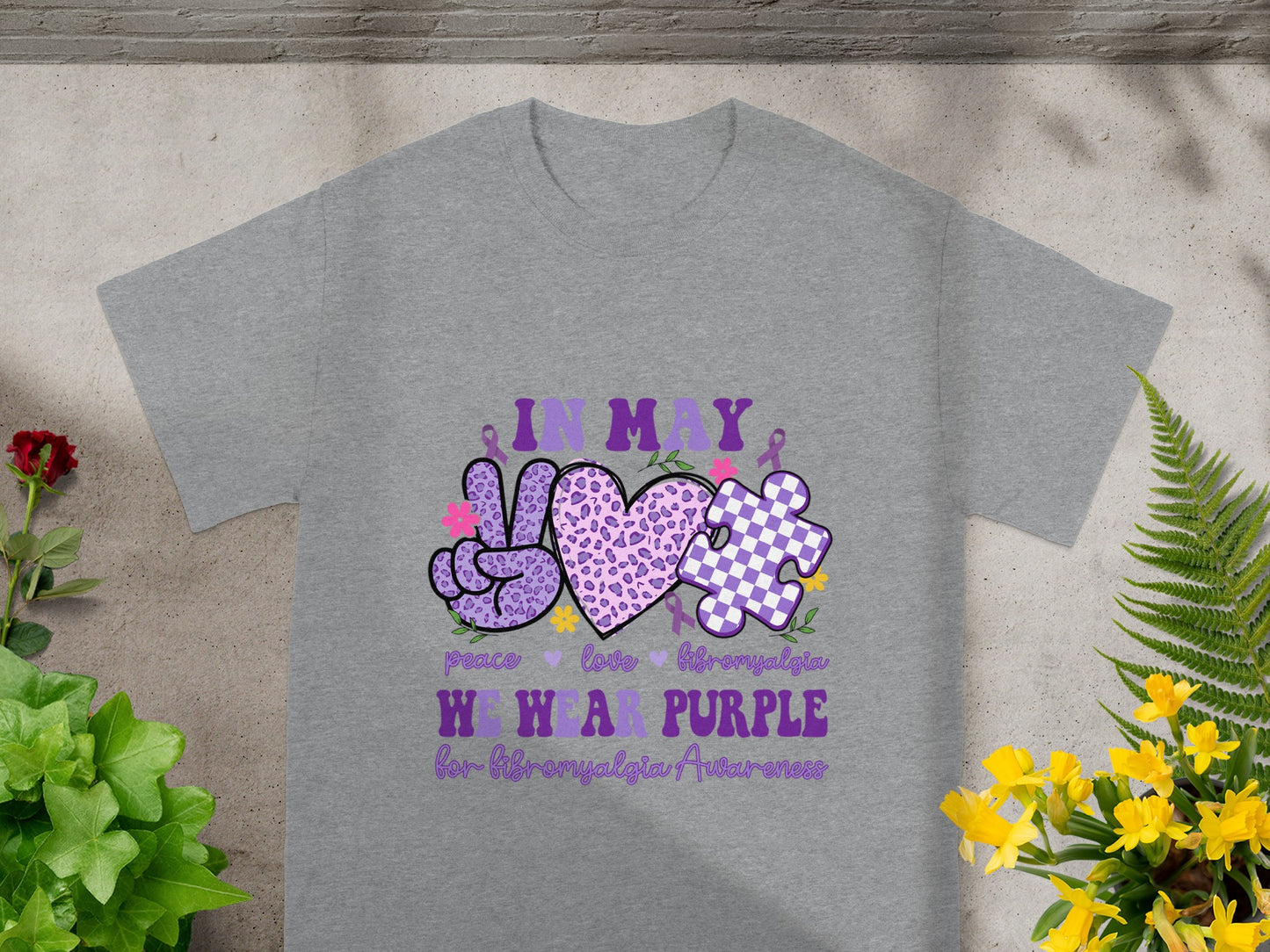 In May We Wear Purple Fibromyalgia Awareness Shirt