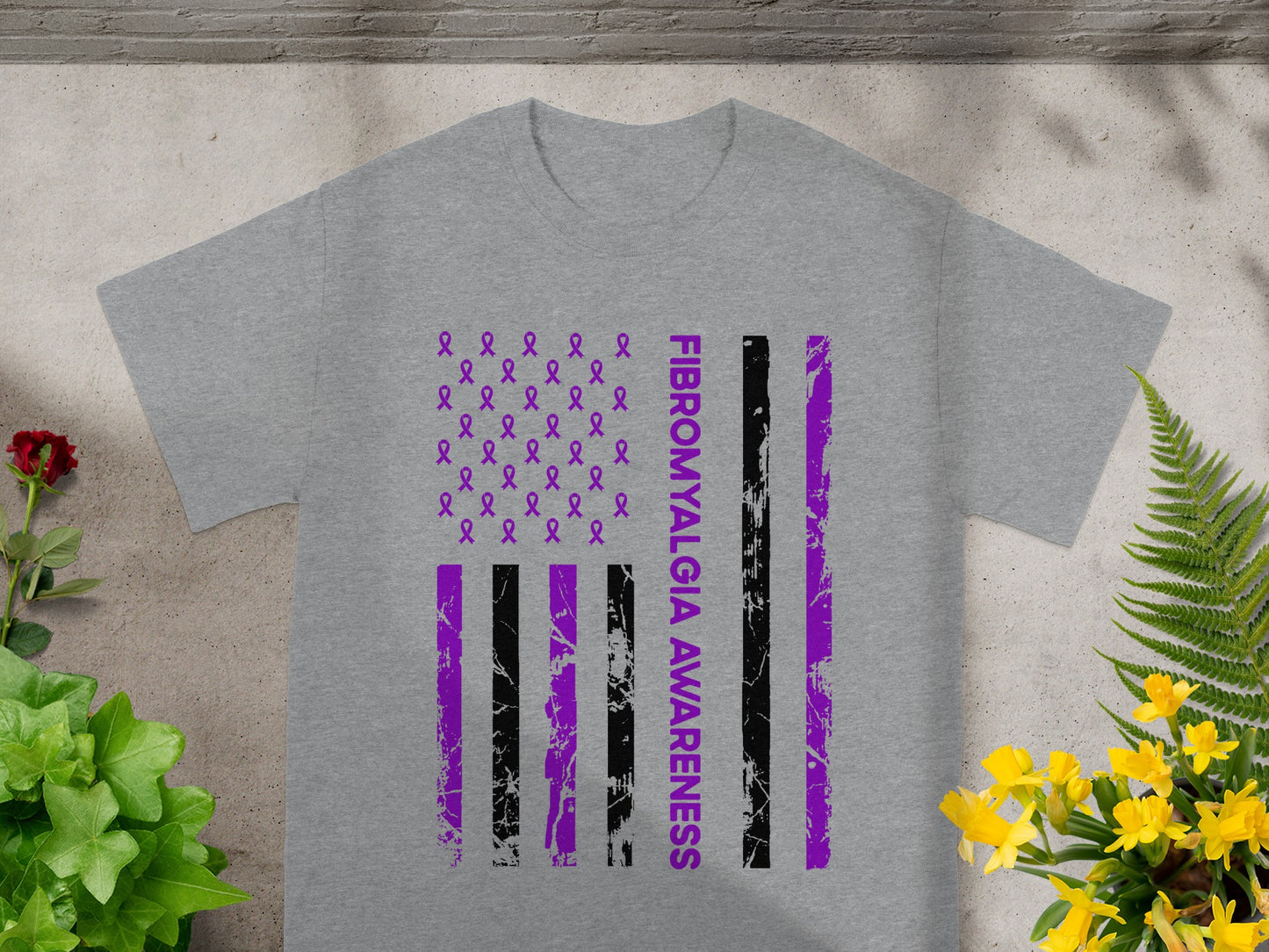 Fibromyalgia Awareness Flag Design T-Shirt