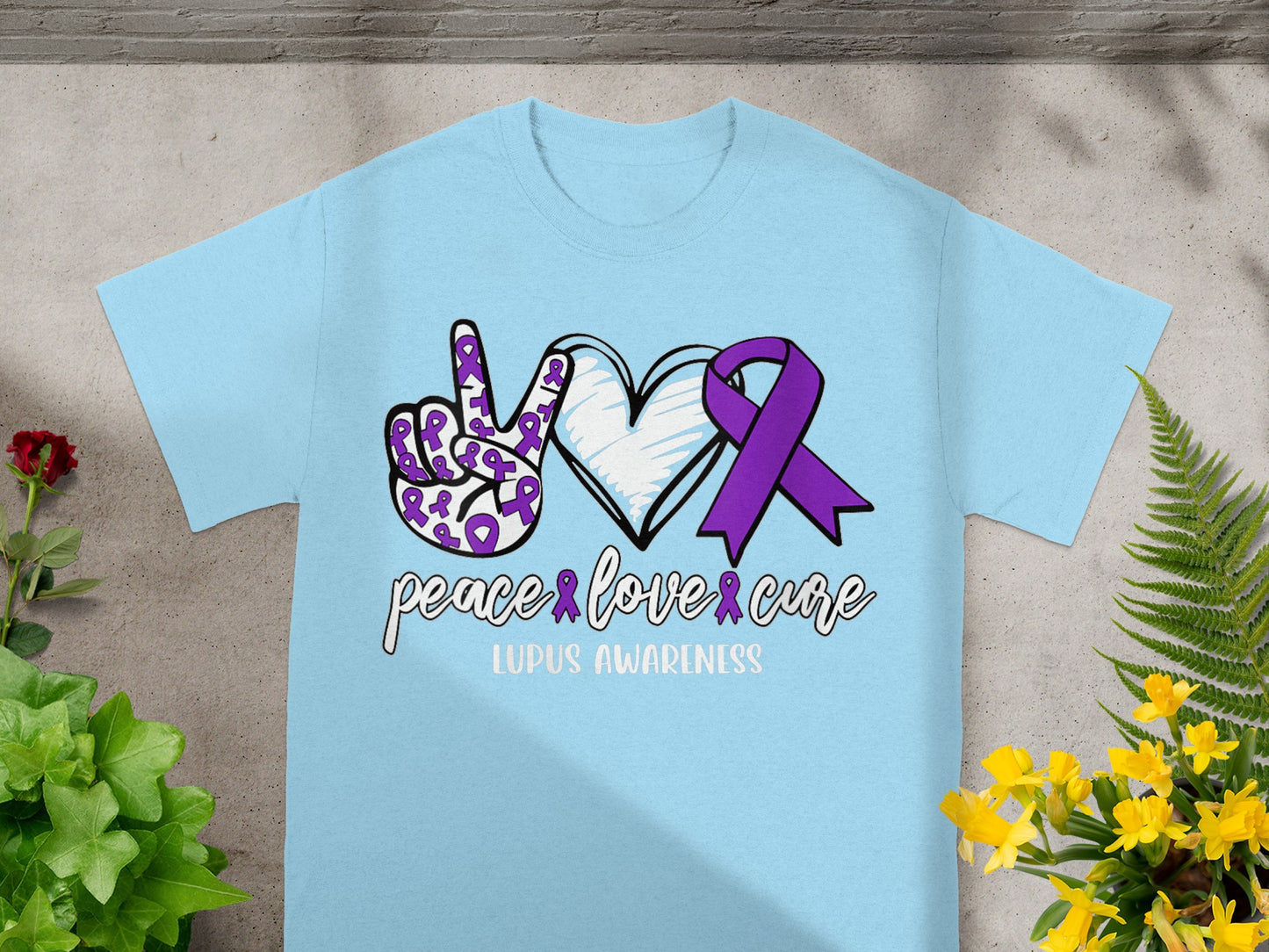 Peace Love Cure Lupus Awareness Shirt T-shirt
