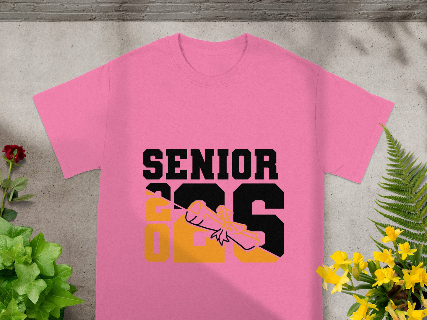 Senior 2026 Pink Graduation Theme Graphic Shirt