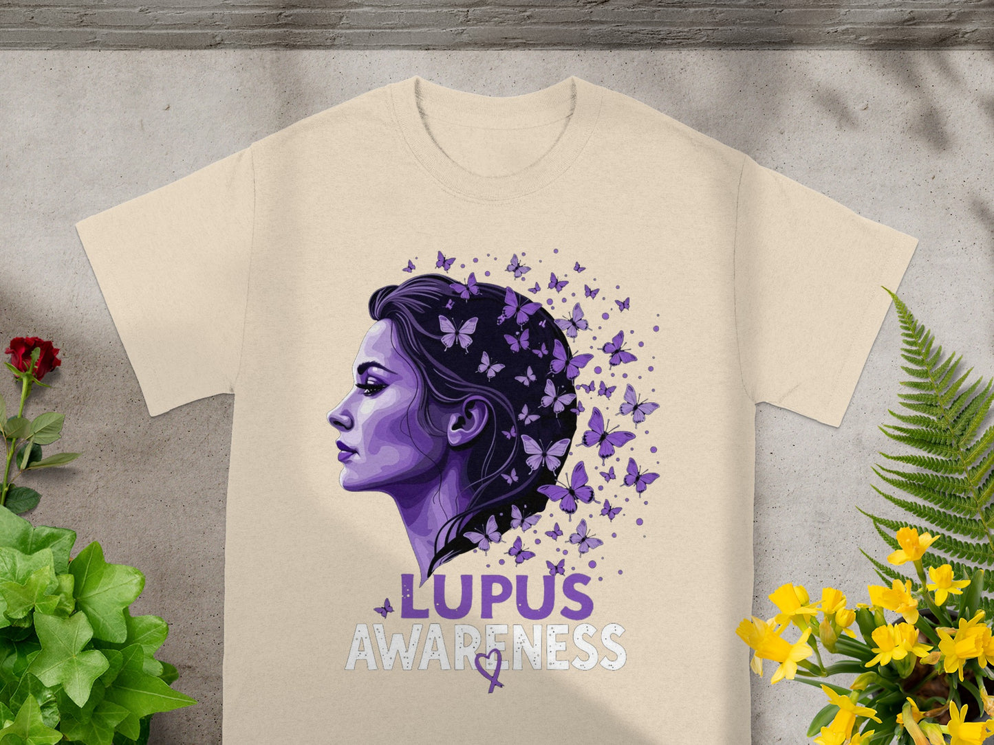 Lupus Awareness Butterfly Design T-shirt