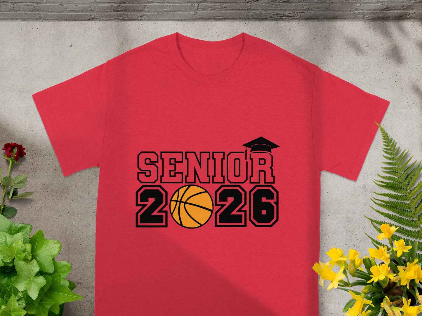 Senior 2026 Basketball Themed Graduation Shirt
