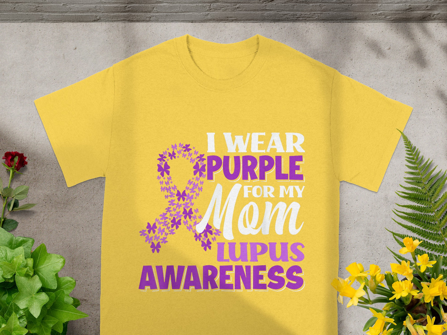 I Wear Purple For My Mom Lupus Awareness T-shirt