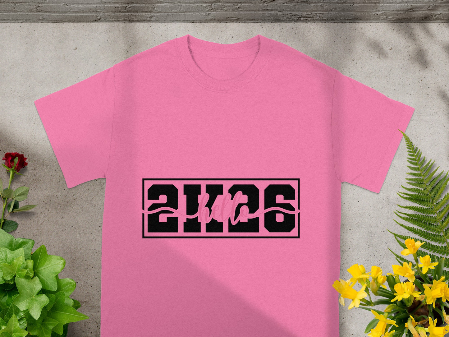 2106 Graphic Design Pink Tee Shirt for Everyone