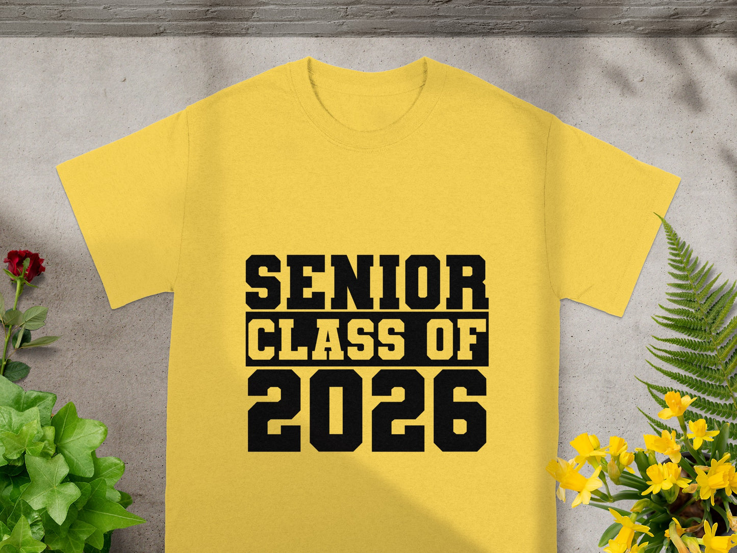 Senior Class of 2026 Graphic Yellow Shirt