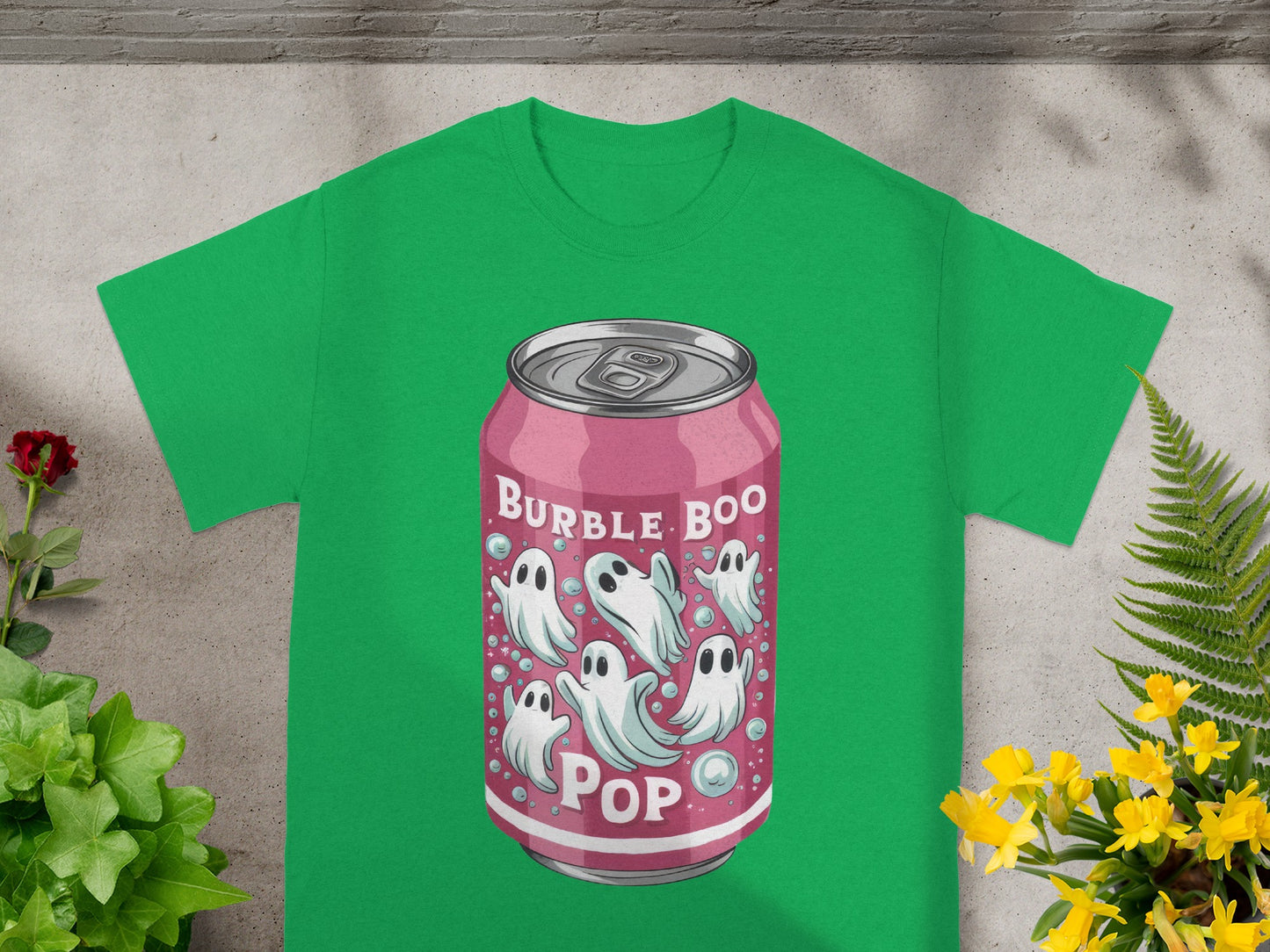 Burble Boo Pop Ghost Soda Can Graphic Shirt product
