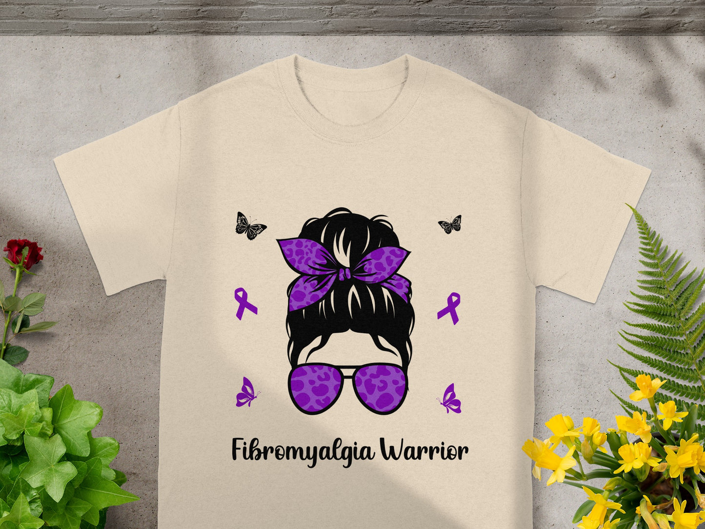 Fibromyalgia Warrior Butterfly Awareness T-Shirt