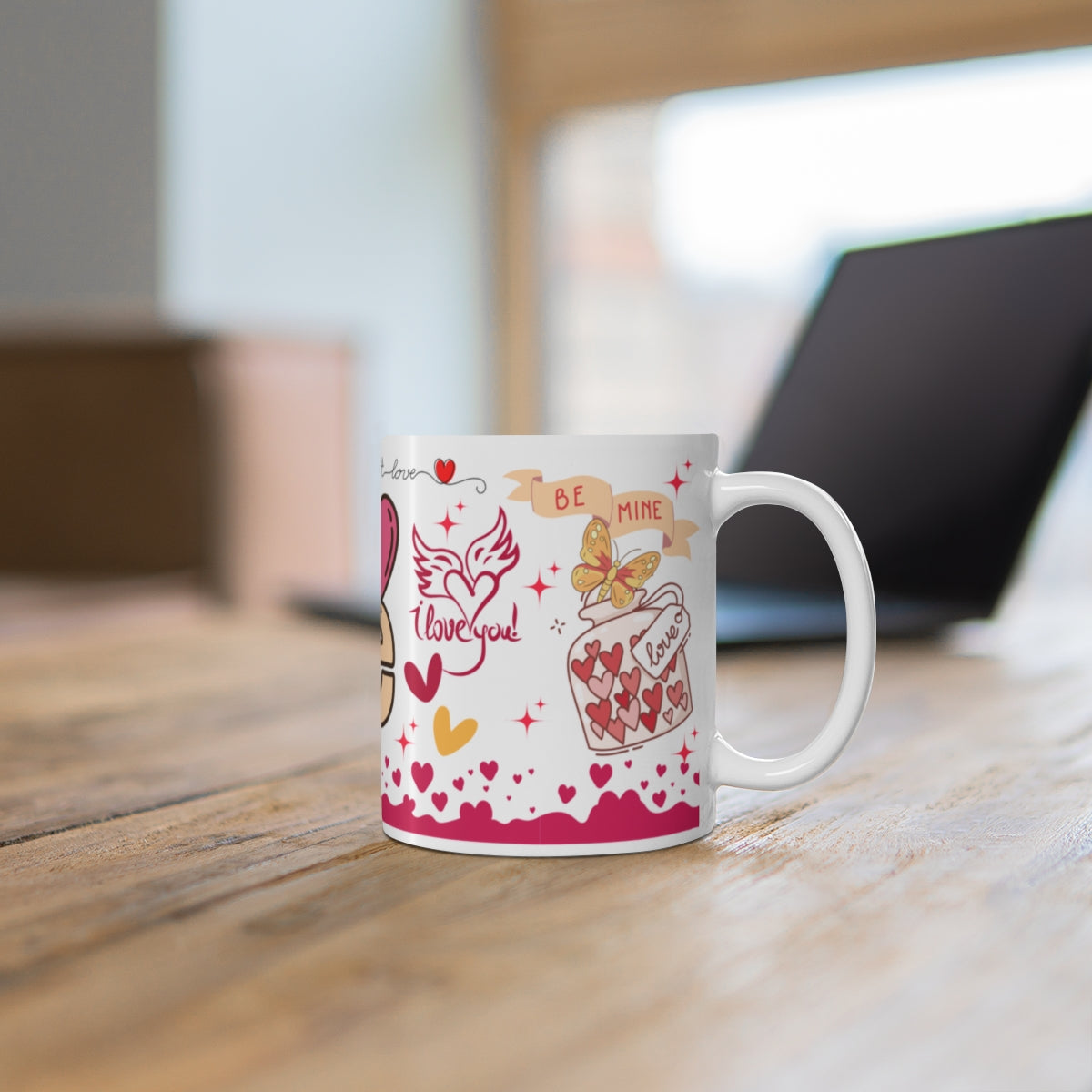 Romantic Valentine Themed Ceramic Coffee Mug Product