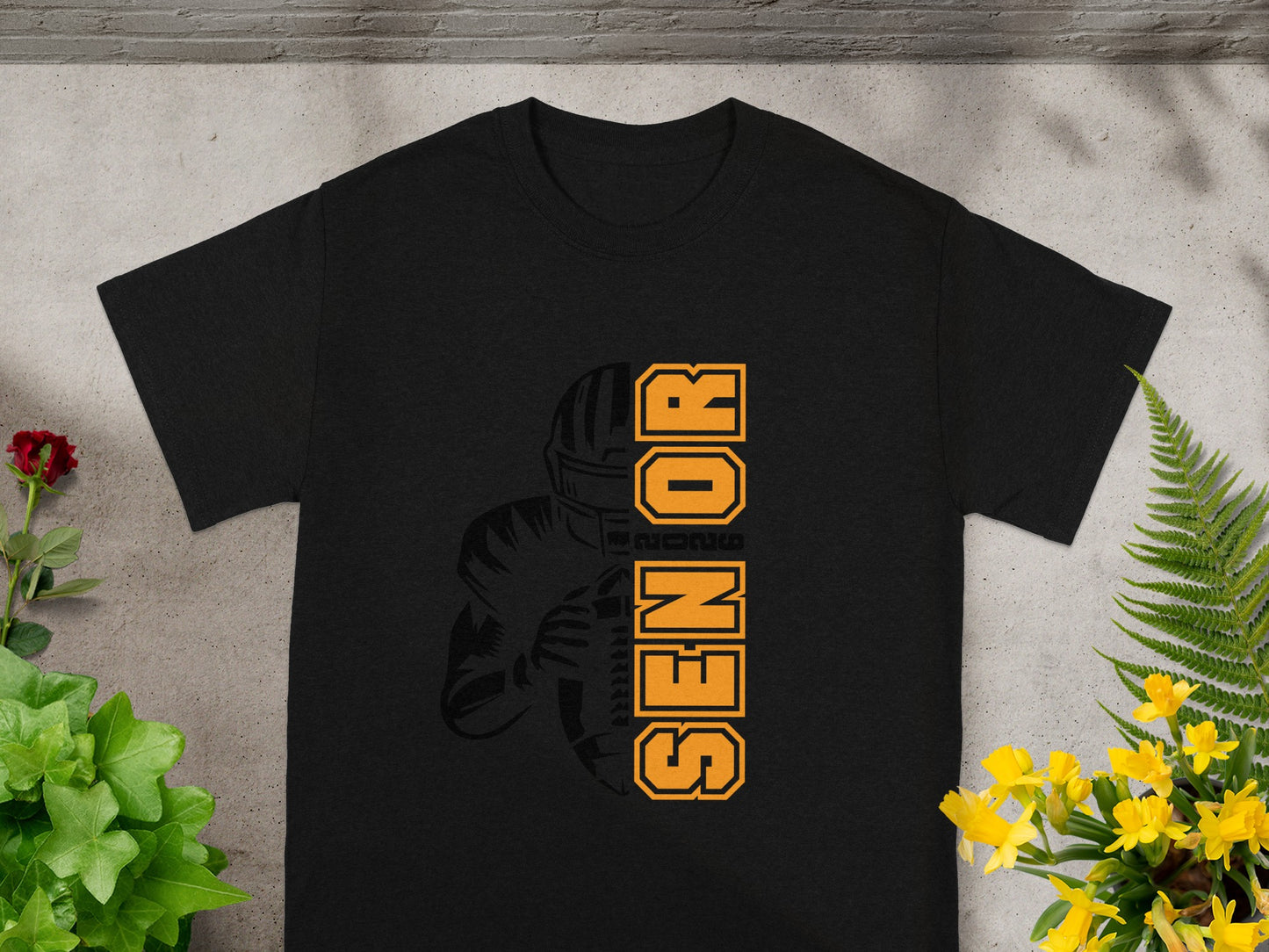 Senior Football T-Shirt Featuring Bold Graphic Design