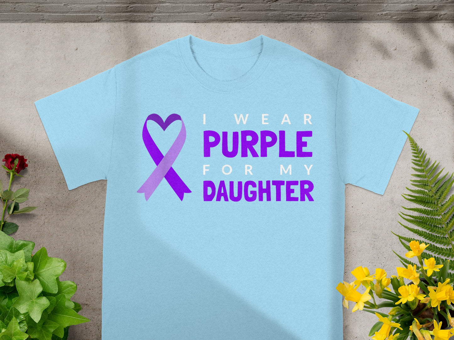 I Wear Purple For My Daughter Awareness T-shirt