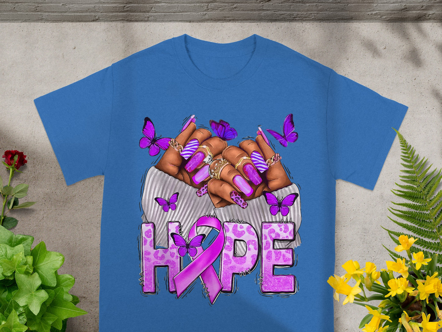 Hope Nail Art with Butterflies Inspiring Design Shirt