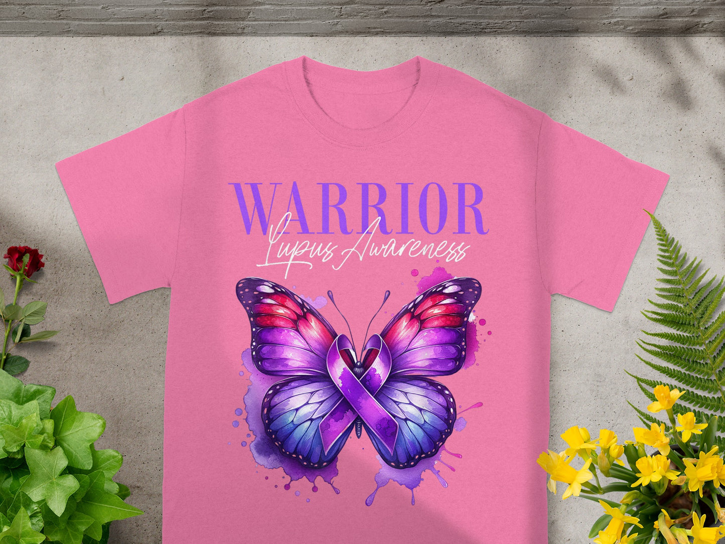 Warrior Lupus Awareness Butterfly Graphic Shirt