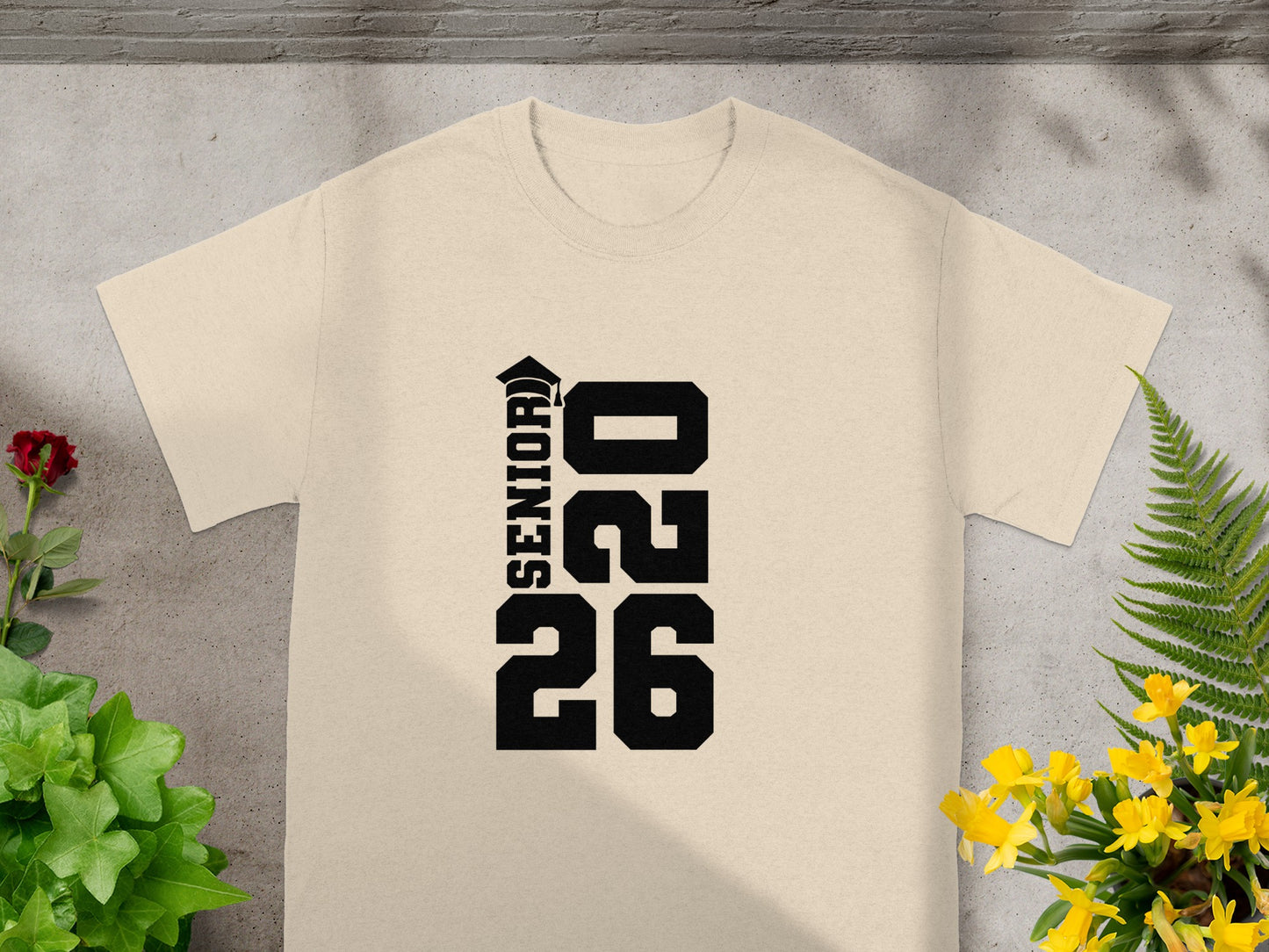 Senior 2026 Grad Cap Graphic Tee Shirt for Graduation