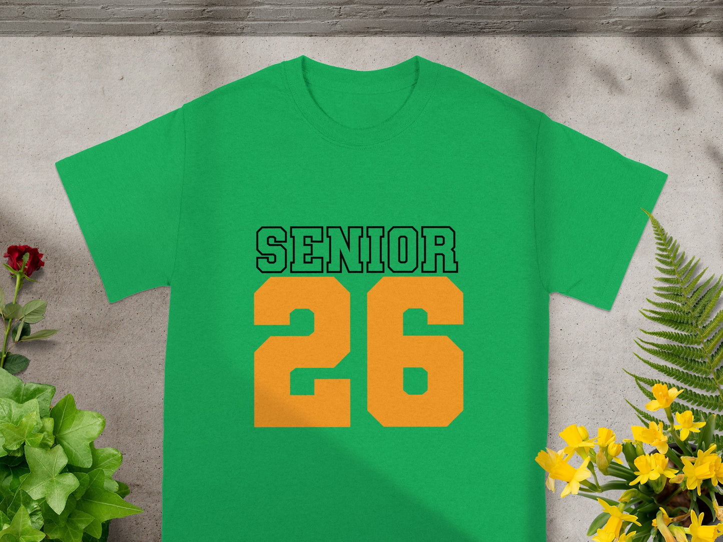 Senior 26 Green Graphic Design Shirt for Graduates