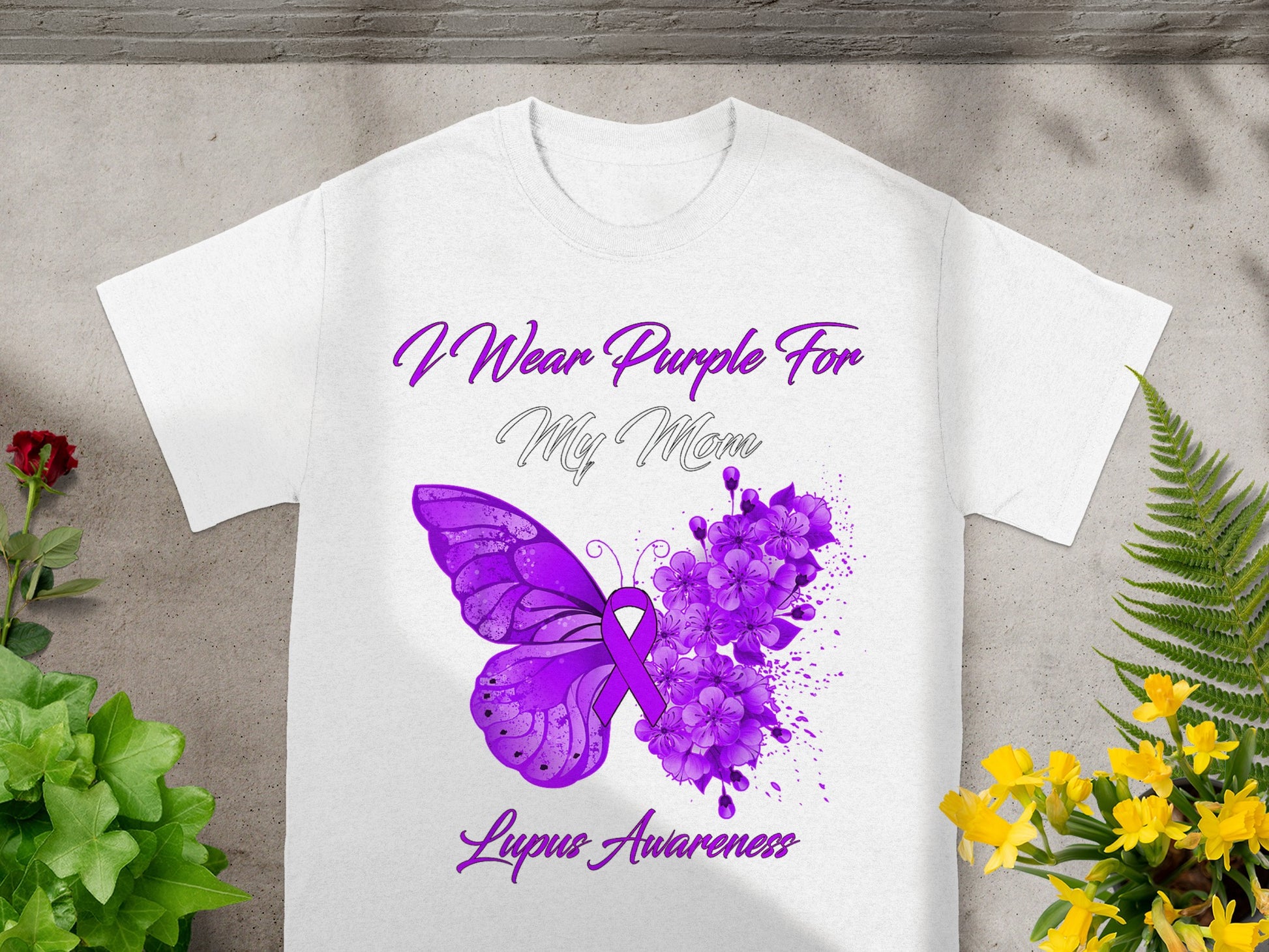 I Wear Purple For My Mom Lupus Awareness T-shirt